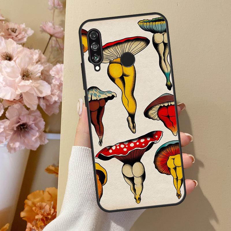Sexy Pilze Karotte Früchte Hülle Für Huawei P30 Lite P40 P20 P50 Pro Nova 5T P Smart 2019 Hülle Für Honor 50 10i 8X