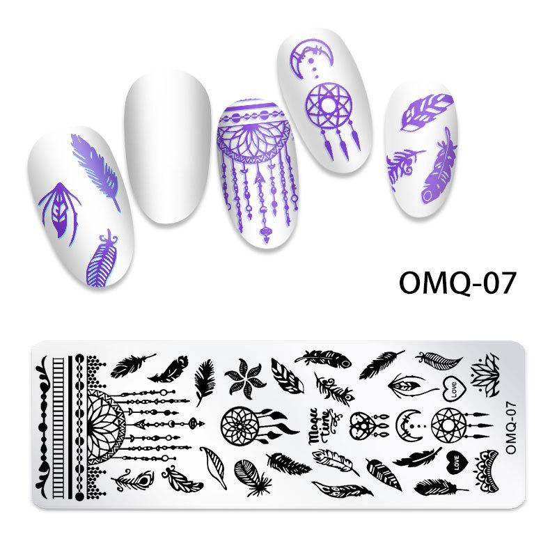 Japanese Nail Art Printing Template, Marble Christmas Snowflake Nail Art Printing Steel Plate