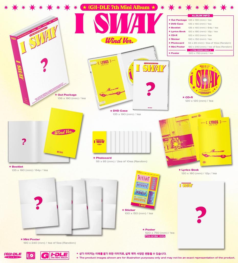 7th Mini Album (G)I-DLE [I SWAY] (Korean Edition)