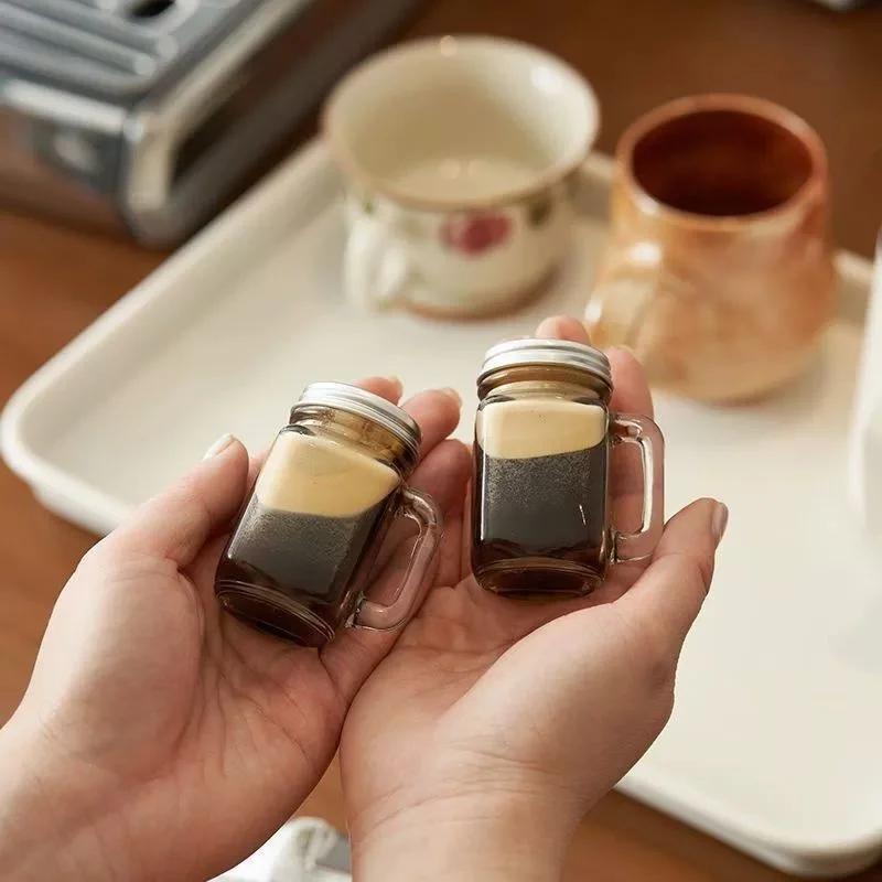 35ml Mini Coffee Concentrate Sub-bottling Sealed Jar Small Sample Glass Bottle Wine Cup Milk Honey Storage Jar Coffee Tool