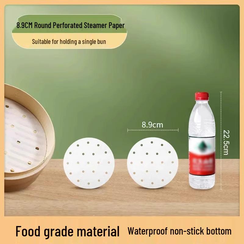 

Non-Stick Disposable Steamer Mats - Mugwort Qingtuan & Baozi Oil-Proof Paper Pads