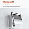 Stainless Steel Concealed Wall-Mounted Double Roll Tissue Holder