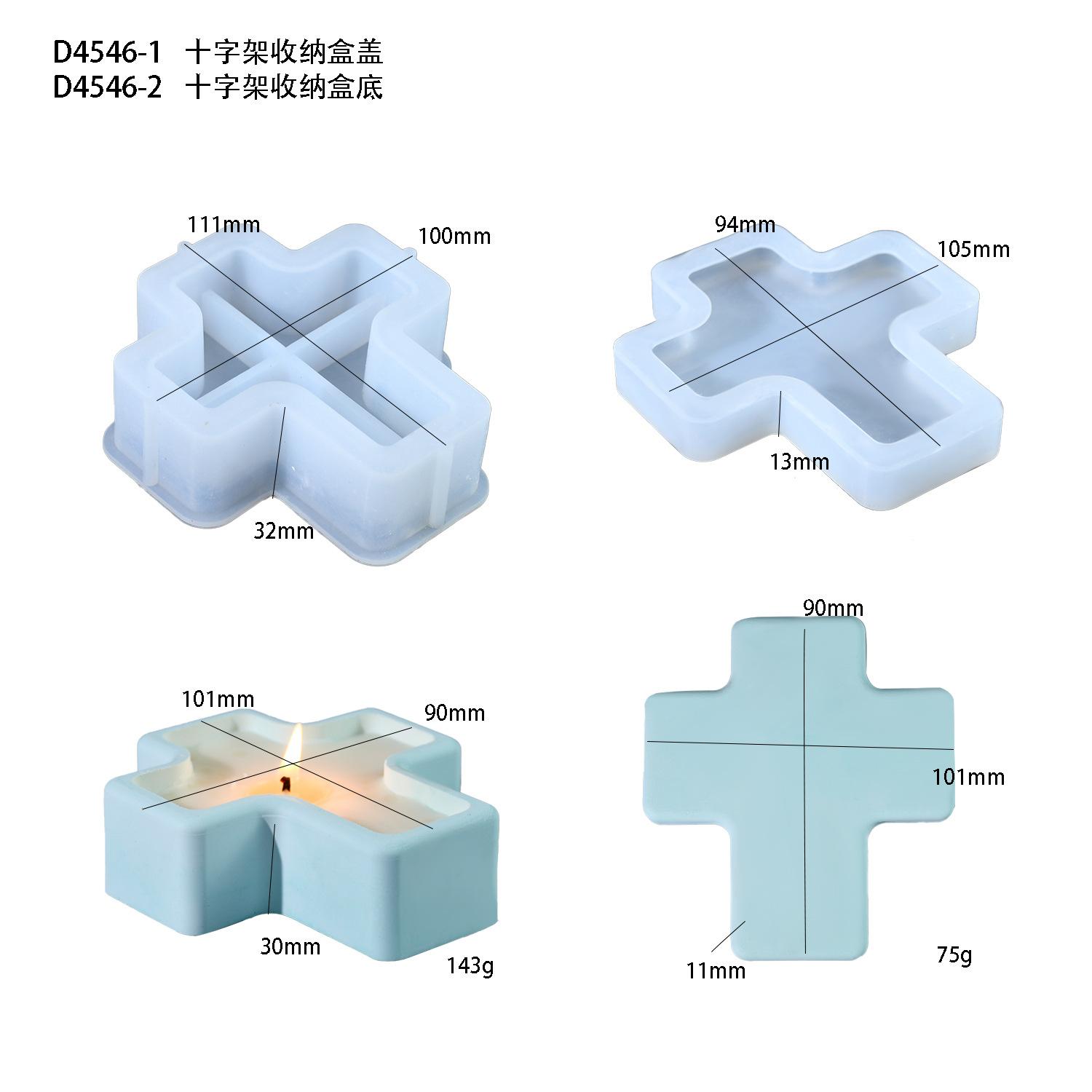 

2 шт. Силиконовая форма в виде креста для DIY поделок - Эпоксидная смола для изготовления свечей, подсвечник, украшения на Хэллоуин