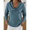 Spring and Autumn Hot Sale New Women's Casual Loose Fashionable Solid Color Pit Long Sleeve Sweater Tops
