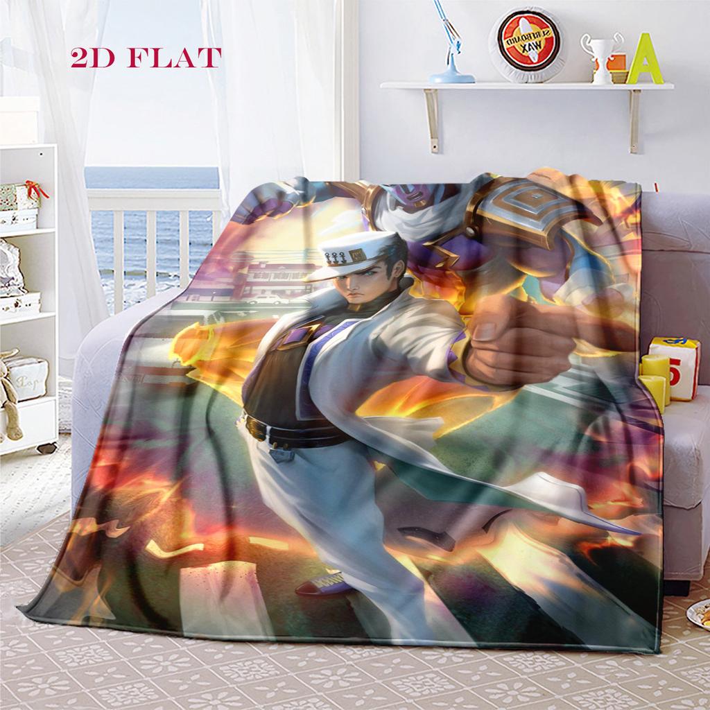 Jojo's Bizarre Adventure: Diamond Unbreakable blanket blanket Suitable for all seasons Digital printing bedroom Machine washable