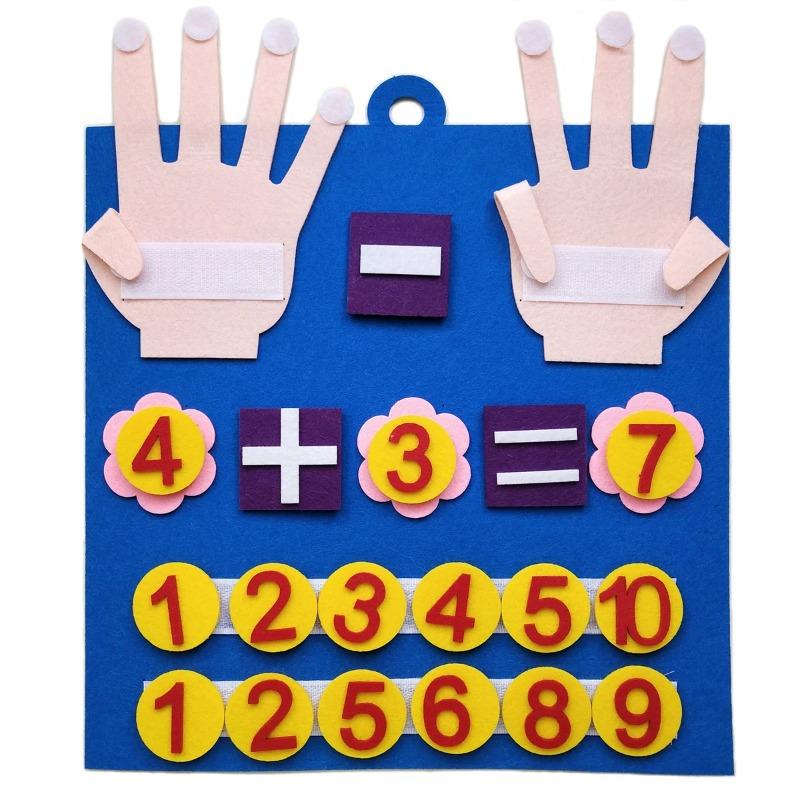 Montessori Early Education Finger Number Toys: DIY Math Teaching Aids for Toddlers' Creative Learning