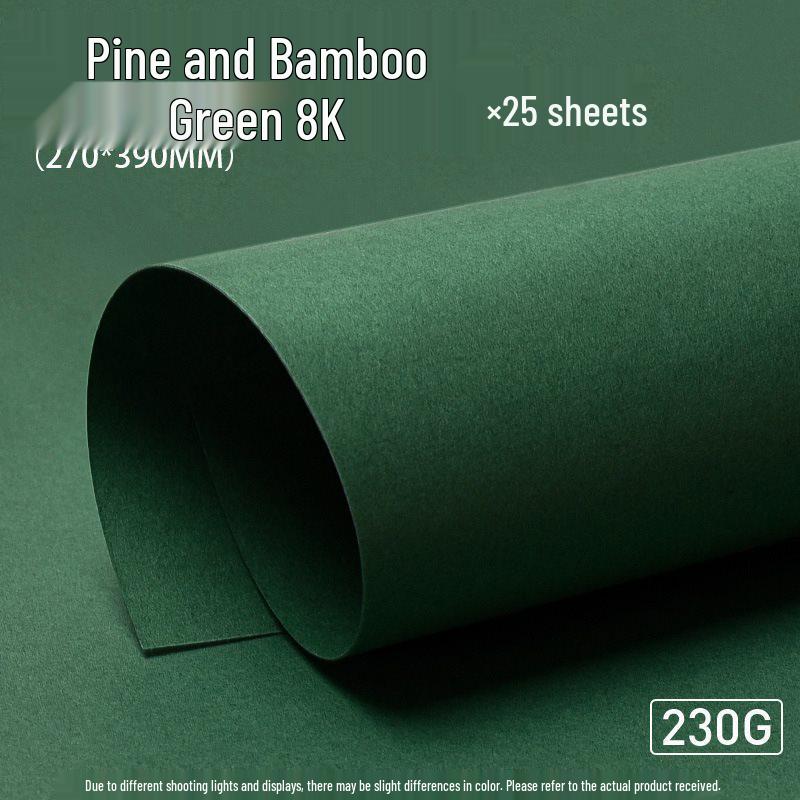 Yuanhao Green Series Cardstock: Light, Dark, Army, and Forest Green - 4k Colored Paper for A4 & A3 Backgrounds and Kindergarten DI.