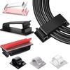 Power Strip Cable Organizer: No-Nail Self-Adhesive Wire Clips & Portable Network Cable Winder