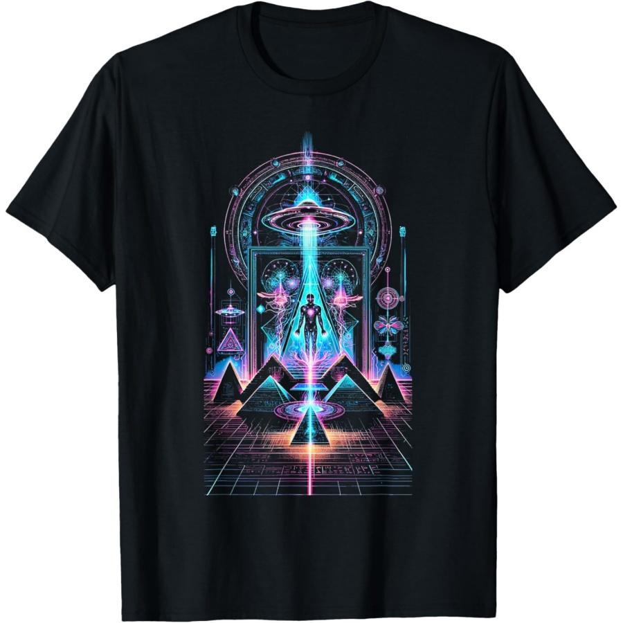 Abstract Geometric Design with Surreal Elements T-Shirt XXXXXL