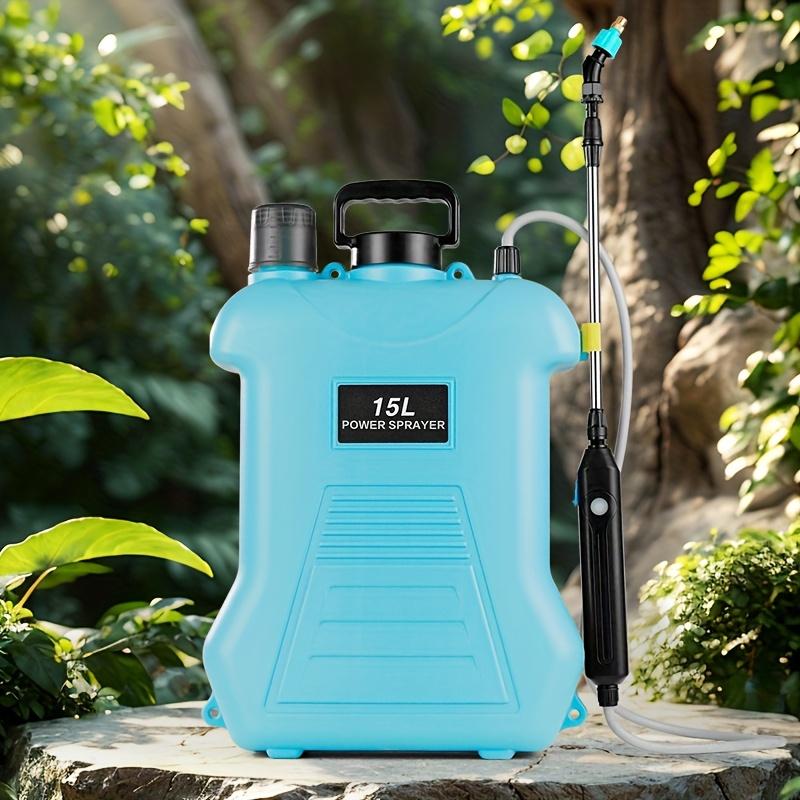 3.96gal Battery Operated Garden Sprayer Electric Backpack Sprayer Garden Patio Lawn Sprayer with 5 Spray Nozzles Retractable Hose And Adjustable Strap
