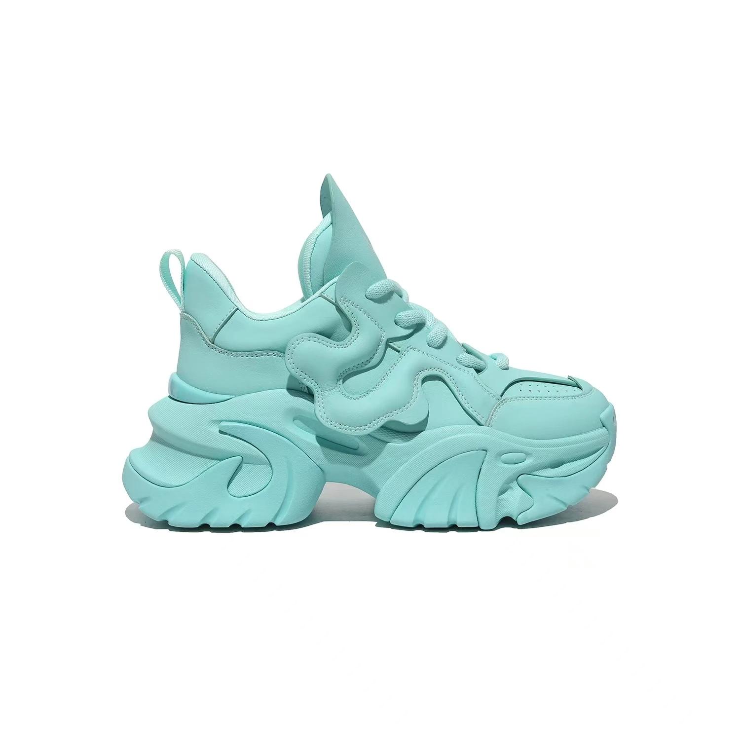 

Кроссовки на платформе Casual Chic, женская спортивная обувь, шнуровка, розовая, толстая подошва, удобная, высокая, роскошная обувь для папы 39