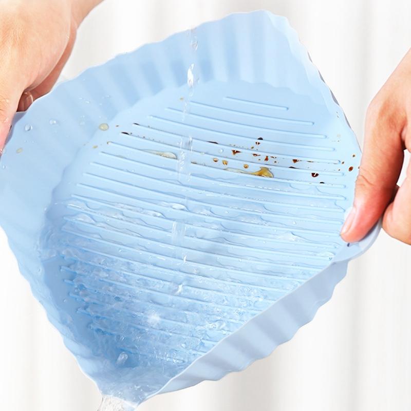 AirFryer Silicone Pot Air Fryers Oven Baking Tray Fried Pizza Chicken Basket Mat Silicone Liner Grill Pan Para Cocina Accesorios