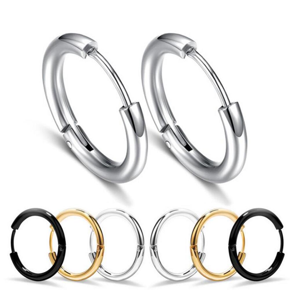 Unisex Fashion Concise Circle Anti-Allergy Earrings