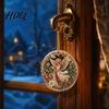 Festive Tree Hanging Christmas Acrylic Ornament 2D Flat Double Side Printed Thoughtful Gifts for Friends Santa Snowman Pendant Window Holiday Decor