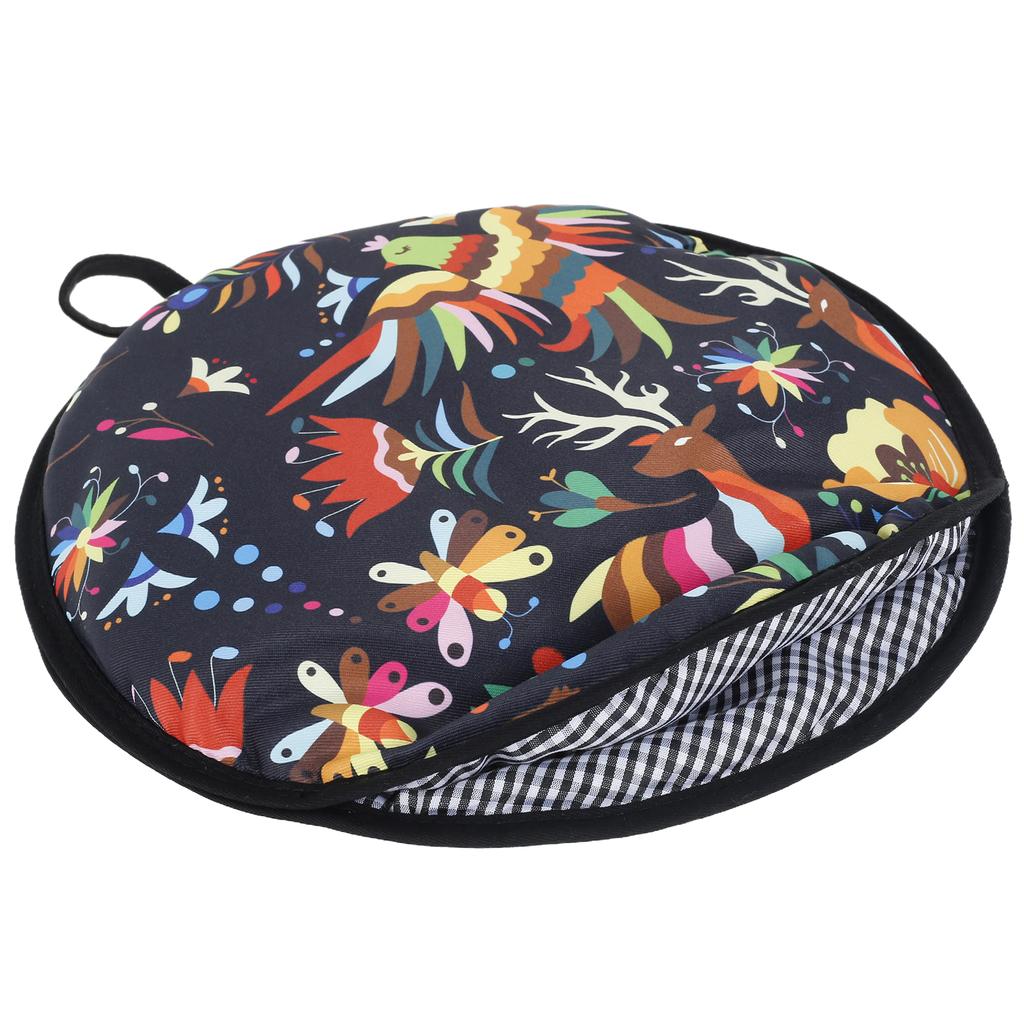 1/2Pcs 12inch Burrito Warmer Bag Circular Cloth Bag with Handle Insulated Microwave-Safe Fabric Holder for Pizza Bread Flour