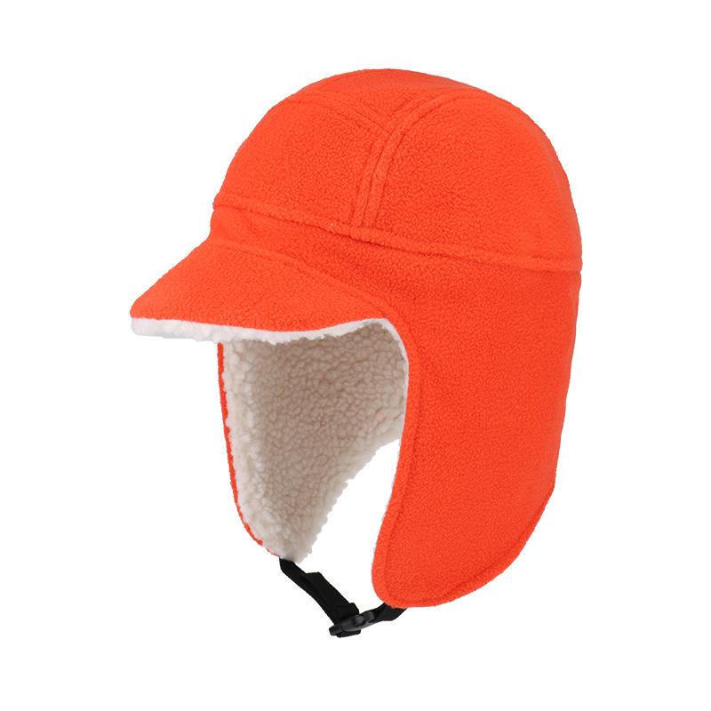 Winterwarme winddichte Mützen für Männer und Frauen, Outdoor-Kälteschutz für das Gesicht, Ohrenschutz, verdickte Lammwolle, kältefeste Mütze mit weichem Schirm