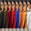 X5819 European & American Fashion Solid Color Long One-Shoulder Party Bodycon Dress for Women