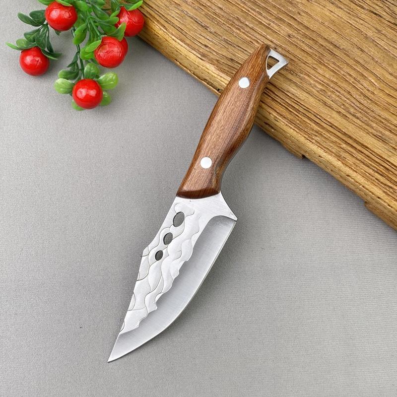 Handmade Forged Boning Knife Stainless Steel Kitchen Knife Meat Butcher Cleaver Slaughter Chef Cooking Knife With Cover