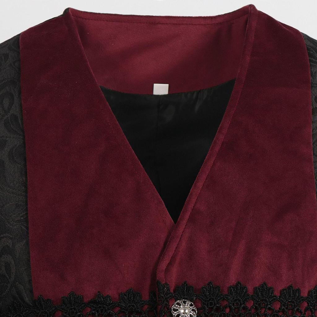 2024 Men's European & American Trendy Rock V-neck Single-breasted Waistcoat