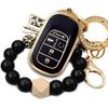 Car Key Fob Cover for Honda 2022 2023 2024 2025 Civic CR-V XR-V with Bling Bracelet Silicone Bead Diamond Key Chain