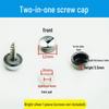 Copper Pad Screw Cap Mirror Nail Decorative Cover with Fixing Screw