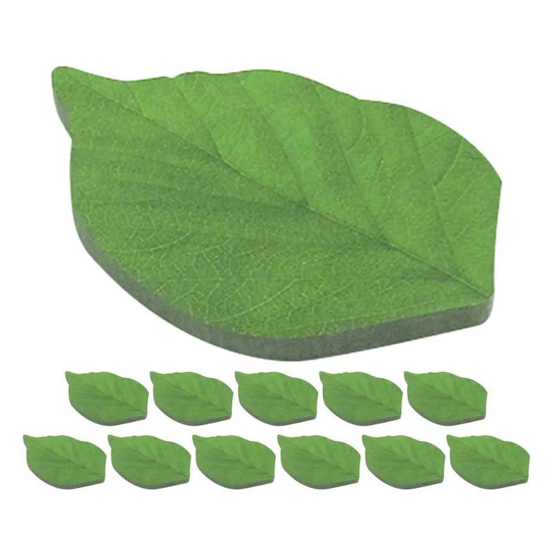 50 Sheets Per Book Green Leaf Stickers Notebooks with Realistic Leaf Shapes Cute Office and Home Decor Paper Reusable Leaves