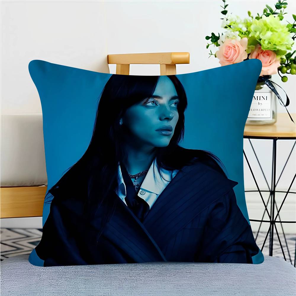 Singer B-Billie-Eilish Pillow Anime Pillow Sofa Bed Head Pillow Cover Cushion Cover 45x45 Cm Fashion