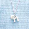 Heart Teddy Dog Pendant Long Necklace: Childlike & Versatile Spring/Summer Design for Women