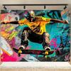 2D Flat Banner 1PC Graffiti Skateboard Boy - Polyester FabricDJH