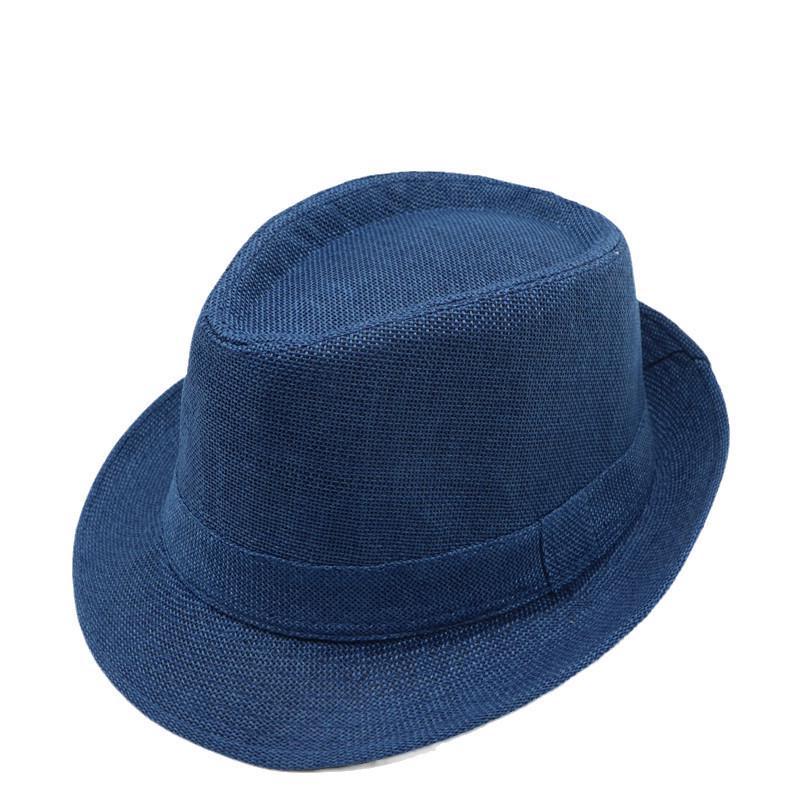 

Men s and Women s Jazz Fedora: Unisex Cotton Linen Sun Hat with Rolled Brim, Ideal for Middle-Aged and Elderly Styles One Size