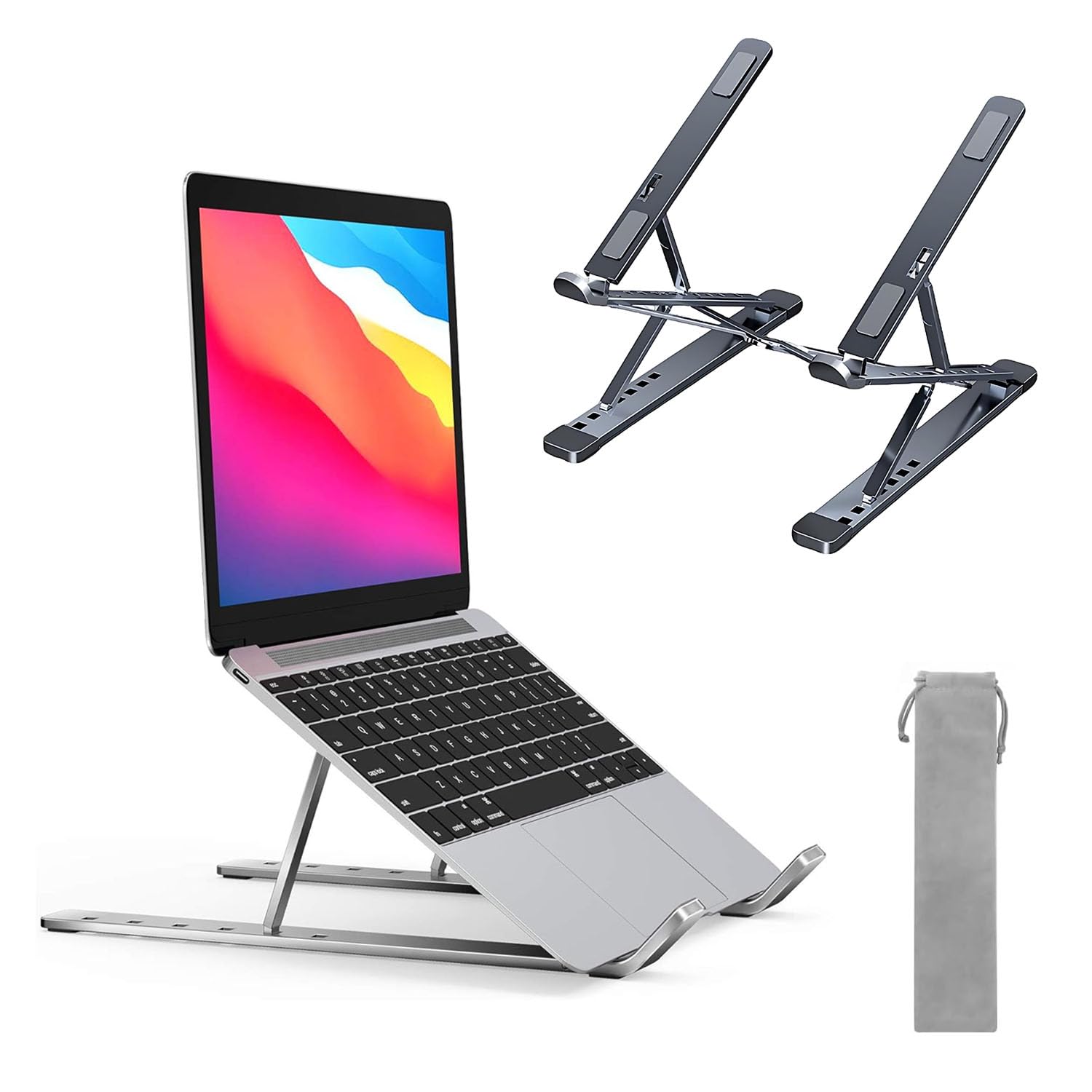 

Vinnatsu Подставка для ноутбука Подставка для ноутбука Регулируемая высота и угол в 2 уровнях Не требует сборки Складная Эргономичная Улучшает осанку при сидении Портативная