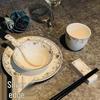 Zheb European Style Bone China 4-Piece Tableware Set