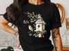 Birdhouse T-Shirts, Cottagecore Tees, Bird Lover Shirt, Watercolor Nature Print, Rustic Style Apparel, Springtime Garden Gift Idea