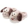 Cotton slippers women's autumn and winter outer wear cute puppy indoor home warm plush bag head thick bottom non-slip slippers