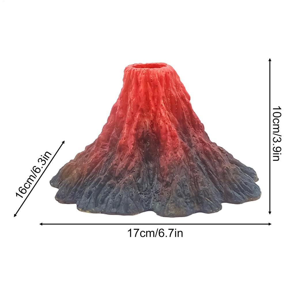 Aquarium Volcano Resin Fish Tank Decorations Realistic Mountain Aquarium Landscape for Aquatic Betta Catfish Loach Clown Crab