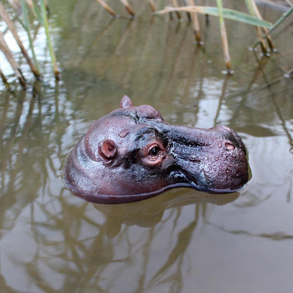 Funny Floating Hippopotamus Ornaments Resin Craft Animal Figurines Decoration  Garden Lawn Pond