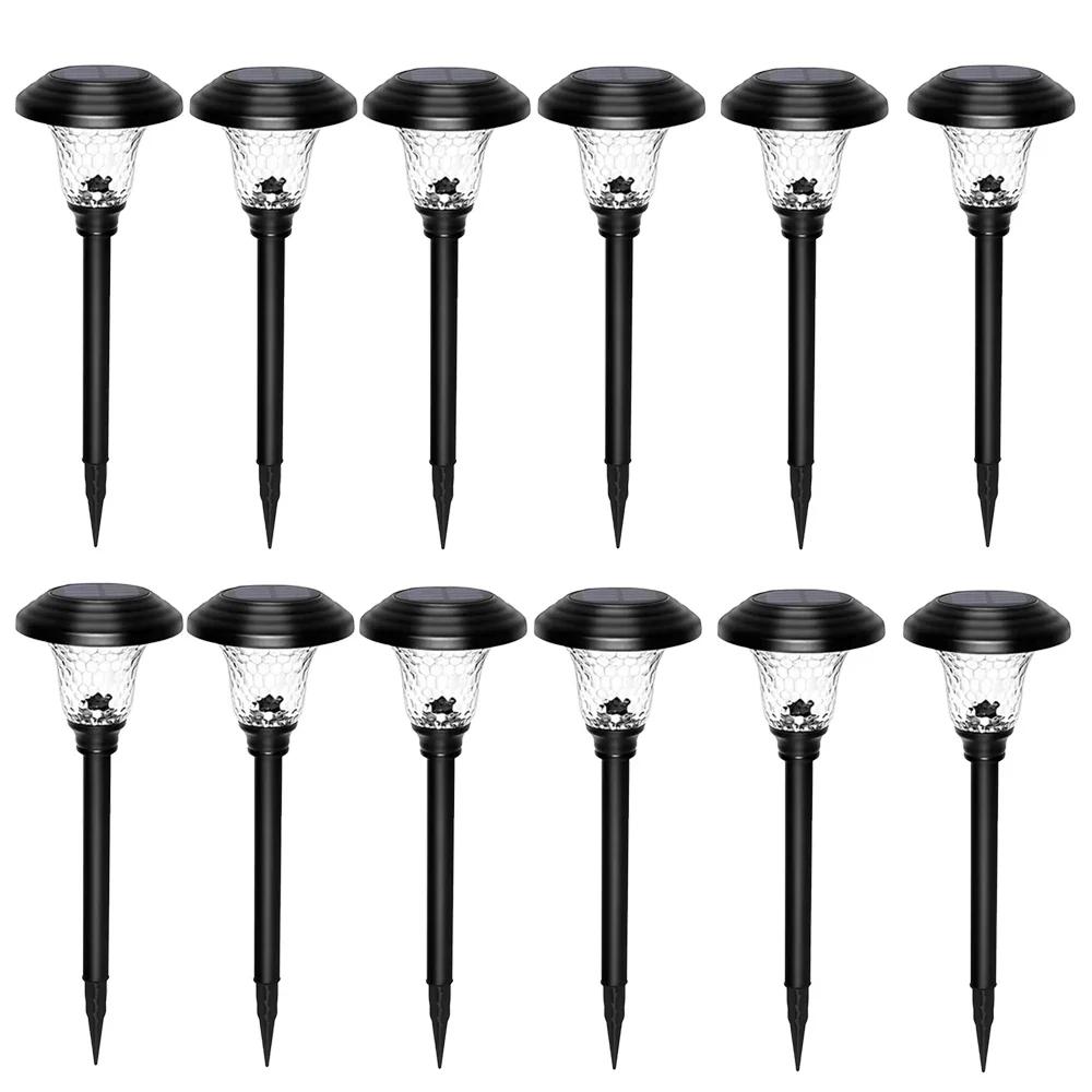 12Pack Solar Light Outdoor Waterproof Auto On/Off Solar Outside LED Lights for Yard Garden Path Walkway Driveway and Lawn