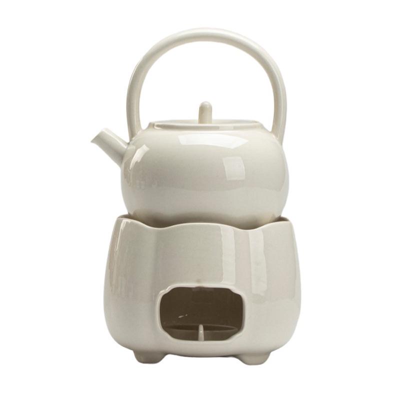 Herb & Wood Ash Ceramic Tea Stove | Candle Heated Gongfu Tea Brewing Base