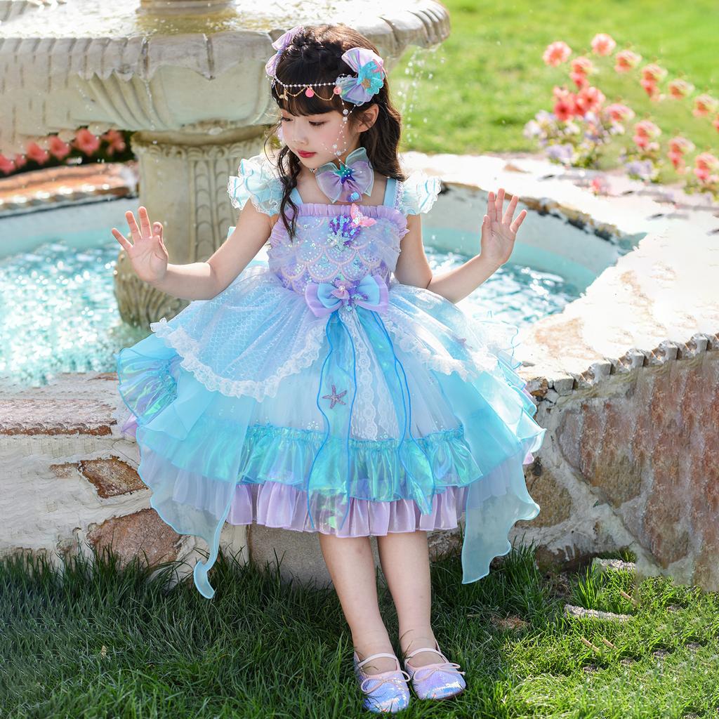 Girls' Summer Dress - Mermaid Princess Lolita Birthday Dress