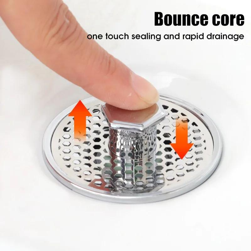 3/1PC Universal Bathroom Basin Pop-Up Bounce Core Sink Hair Catcher Drain Filter Bathtub Stopper Basin Strainer Bath Accessories
