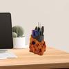 Skull Pen Holder Makeup Brush Holder Bathroom Storage Holder Skeleton Desk Organizer for Keys Cosmetic Tools Halloween Decorations
