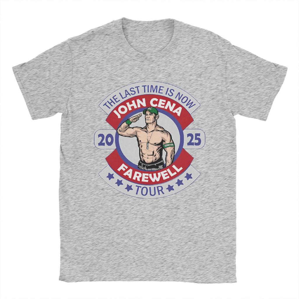 John Wrestling Cena Farewell Tour 2025 T-Shirt Men UCME Casual 100% Cotton Tee Round Collar Short Sleeve T Shirt 4XL 5XL 6XL Top