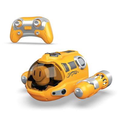 Remote Control Motorboat, 2.4G Dual Propeller Remote Control Boat Waterproof Sprayed Toy for Kids Lighting One-Click Demonstration