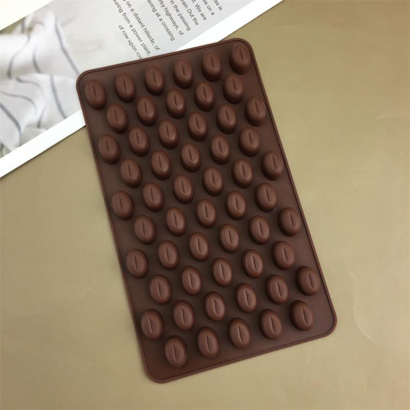 7-Cavity Silicone Mold for Coffee Beans, Candy, Chocolate, Cake, Fondant, Wax, and Ice Cubes.