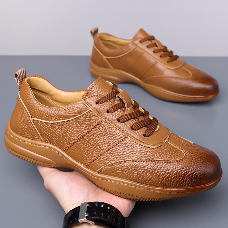 Fashion Casual Business Men's Leather Shoes Sports Comfort Style Design Daily Office Work High Quality Adult Shoes Lightweight Hot
