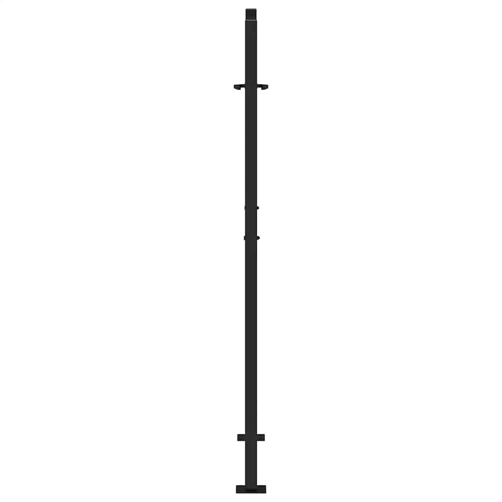 Garden Gate Black 100 X 150 Cm Steel Wavy Design