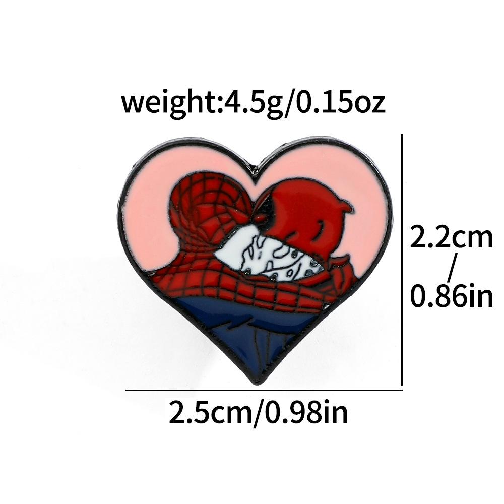 

European and American film and television cartoon characters metal badges Avengers Spider-Man Captain America alloy brooch accessories