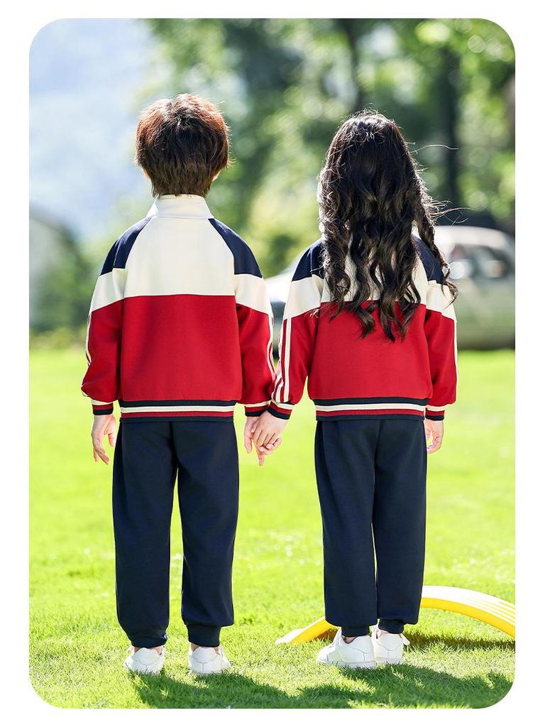 Spring & Autumn Baseball-Style School Uniform Set for Kindergarten and First Grade Sports Events