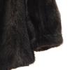 Reversible Fur Coat Dark Brown Women Used