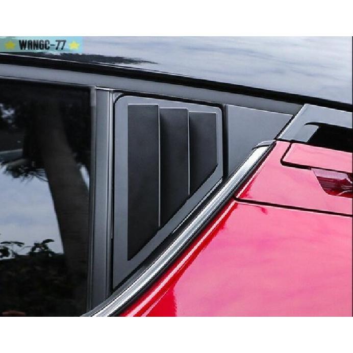 For Toyota C-HR 2016- Matte Black Side Window Louver Shutter Cover Trim